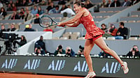 Aryna Sabalenka Vs Anastasia Potapova LIVE Score, Australian Open 2026: Top Seed Eyes Win Against Austrian Opponent | Photo: AP/Jean-Francois Badias : Aryna Sabalenka plays a shot against Erika Andreeva